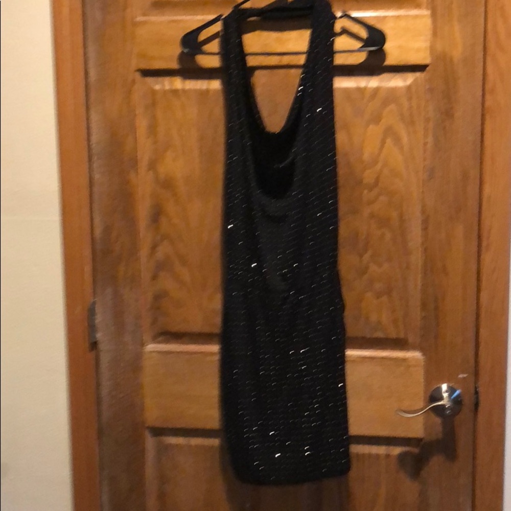Hey gorgeous backless black sequin dress new